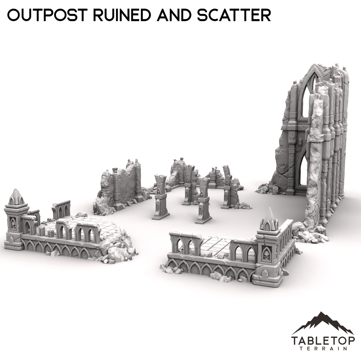 Tabletop Terrain Ruins Outpost Ruined and Scatter