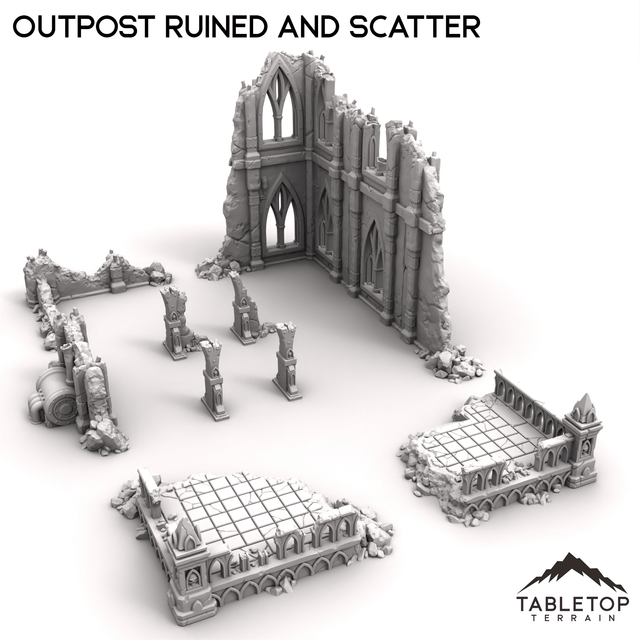 Tabletop Terrain Ruins Outpost Ruined and Scatter