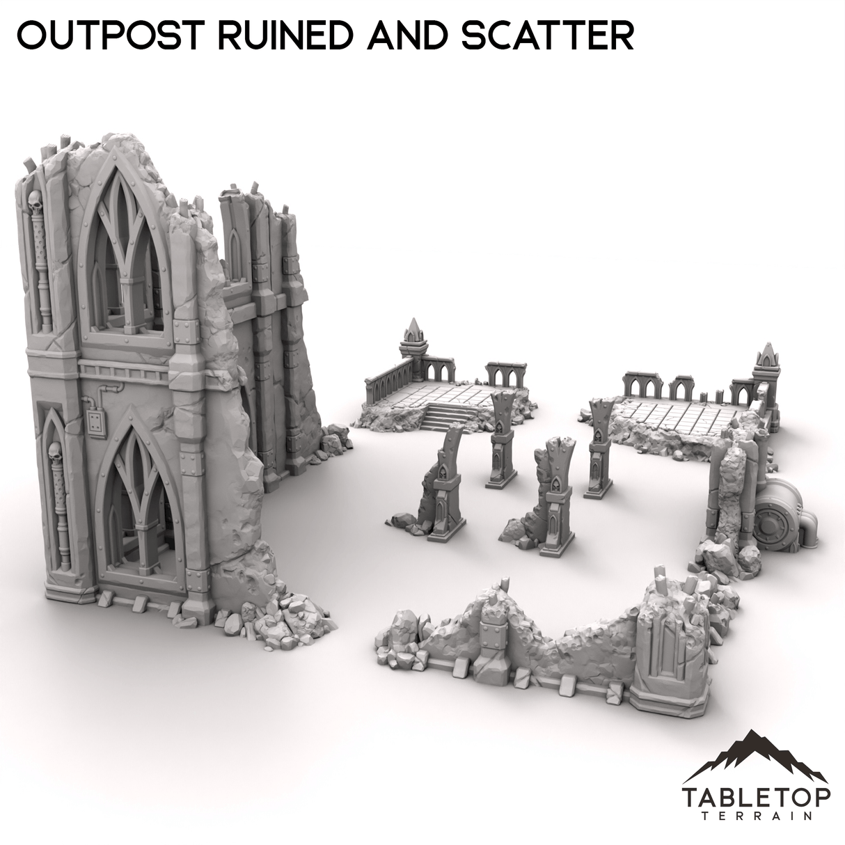 Tabletop Terrain Ruins Outpost Ruined and Scatter