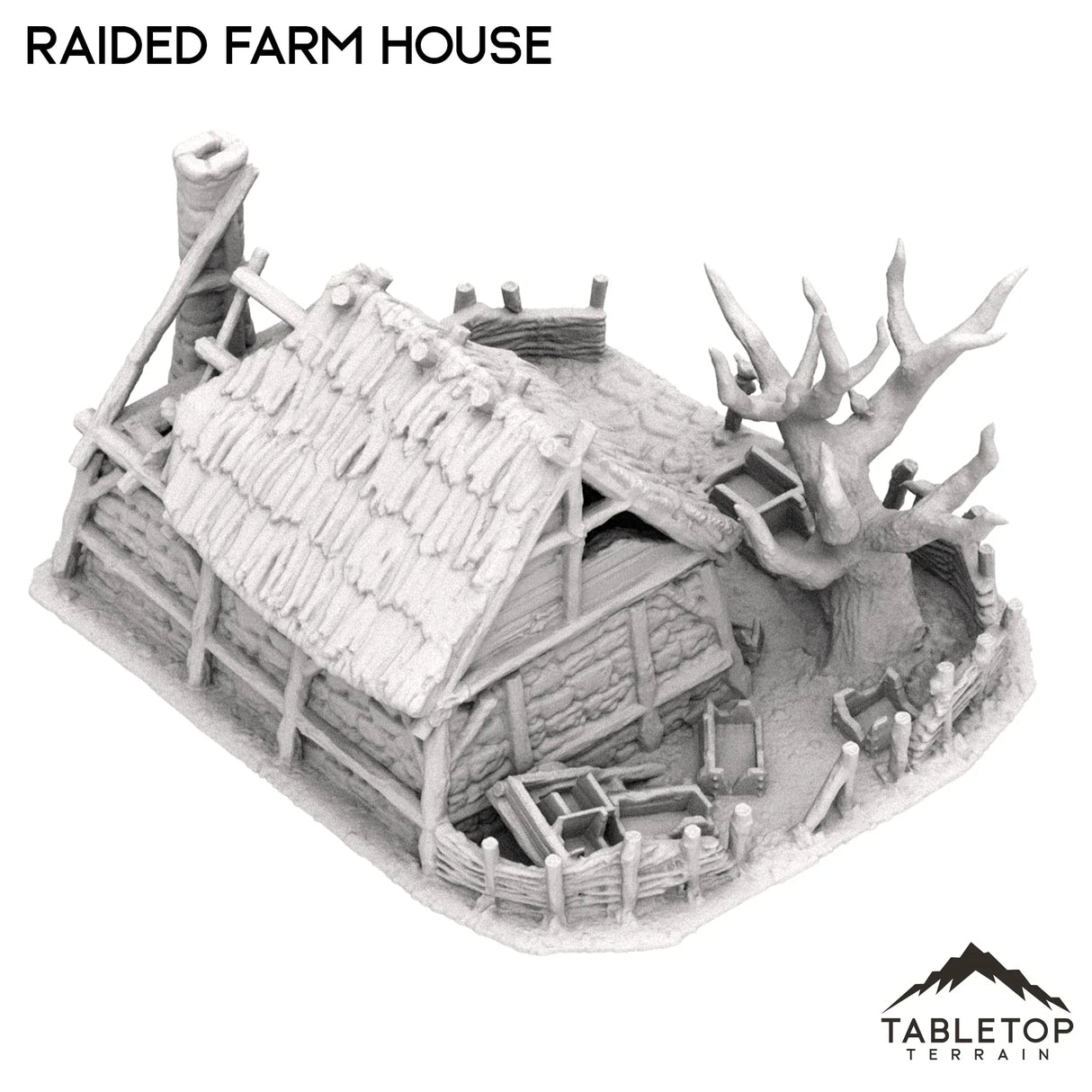 Tabletop Terrain Ruins Raided Farm House