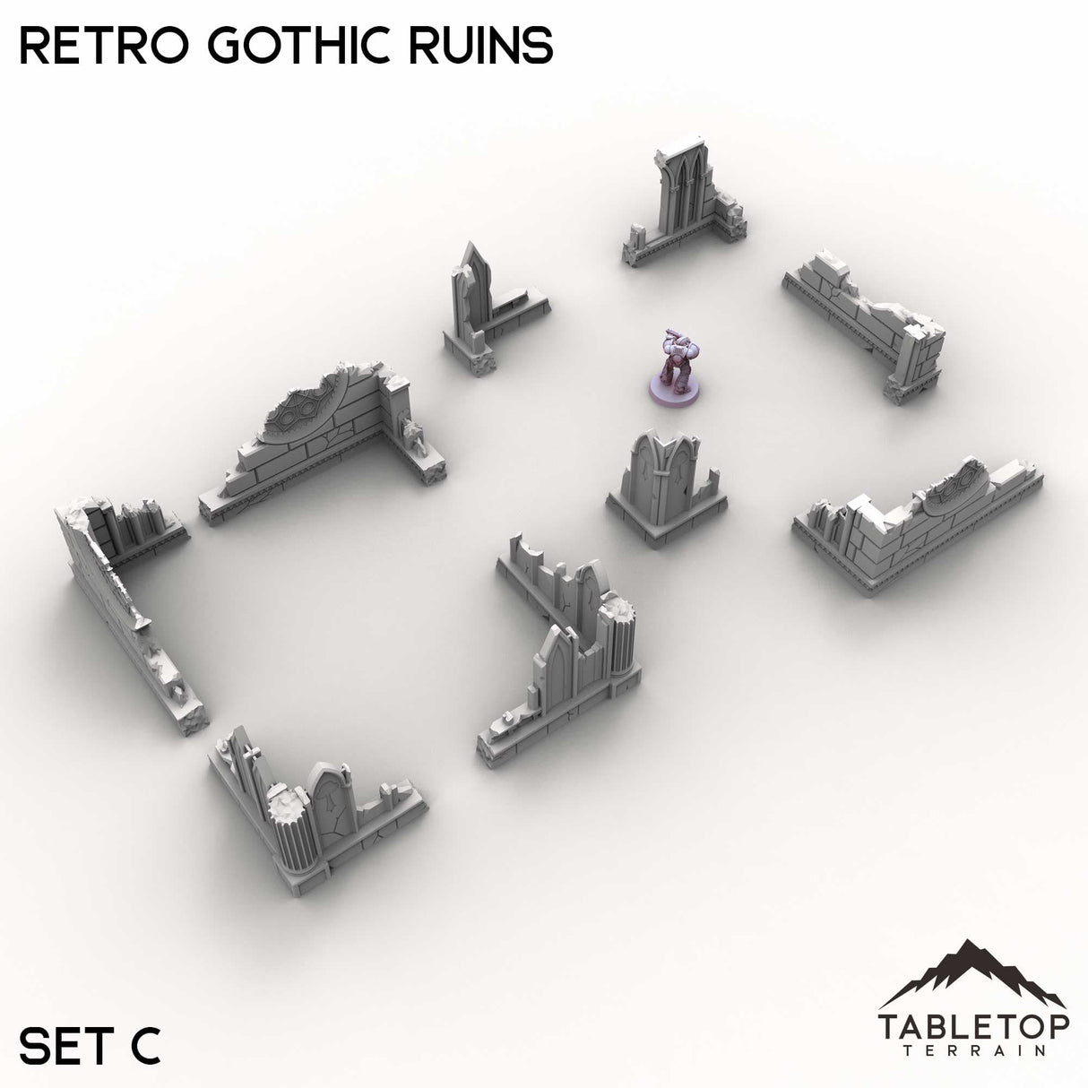 Tabletop Terrain Ruins Retro Gothic Ruins