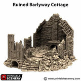 Tabletop Terrain Ruins Ruined Barlyway Cottage - Country & King - Fantasy Historical Ruins