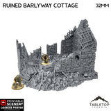 Tabletop Terrain Ruins Ruined Barlyway Cottage - Country & King - Fantasy Historical Ruins