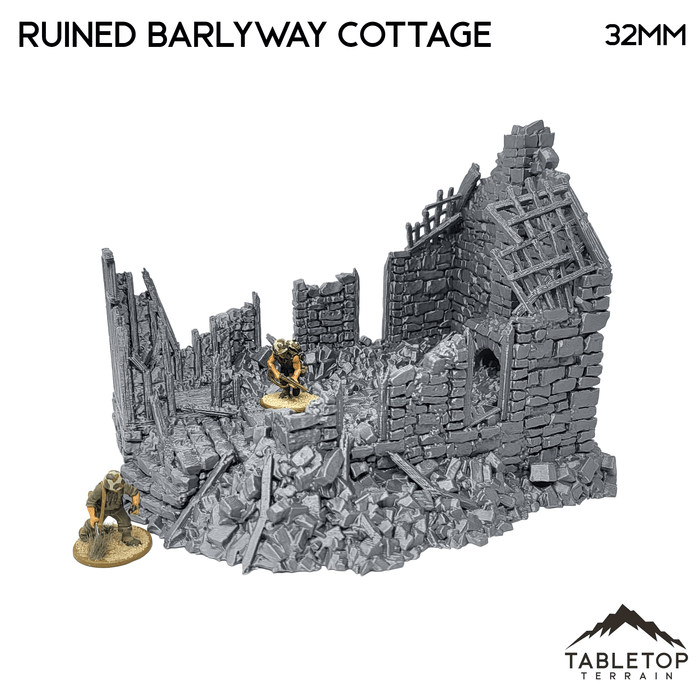 Tabletop Terrain Ruins Ruined Barlyway Cottage - Country & King - Fantasy Historical Ruins Tabletop Terrain