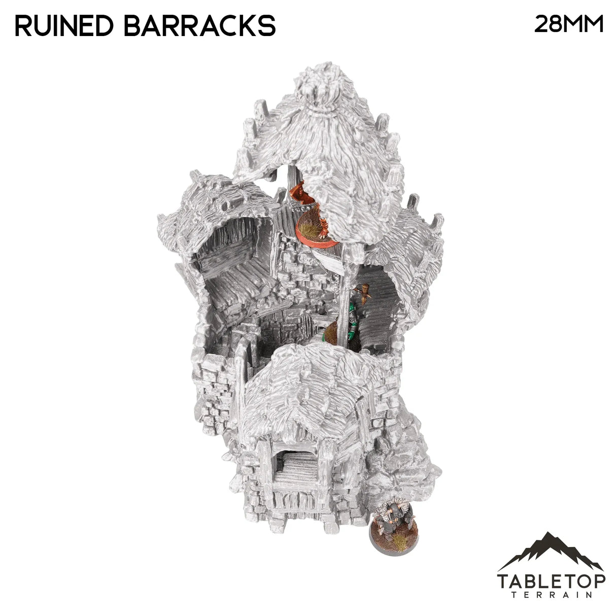 Tabletop Terrain Ruins Ruined Barracks - Hagglethorn Hollow - Fantasy Ruins