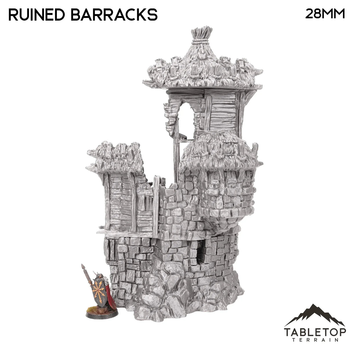 Tabletop Terrain Ruins Ruined Barracks - Hagglethorn Hollow - Fantasy Ruins