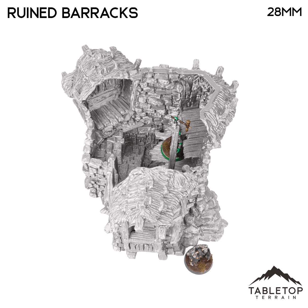 Tabletop Terrain Ruins Ruined Barracks - Hagglethorn Hollow - Fantasy Ruins