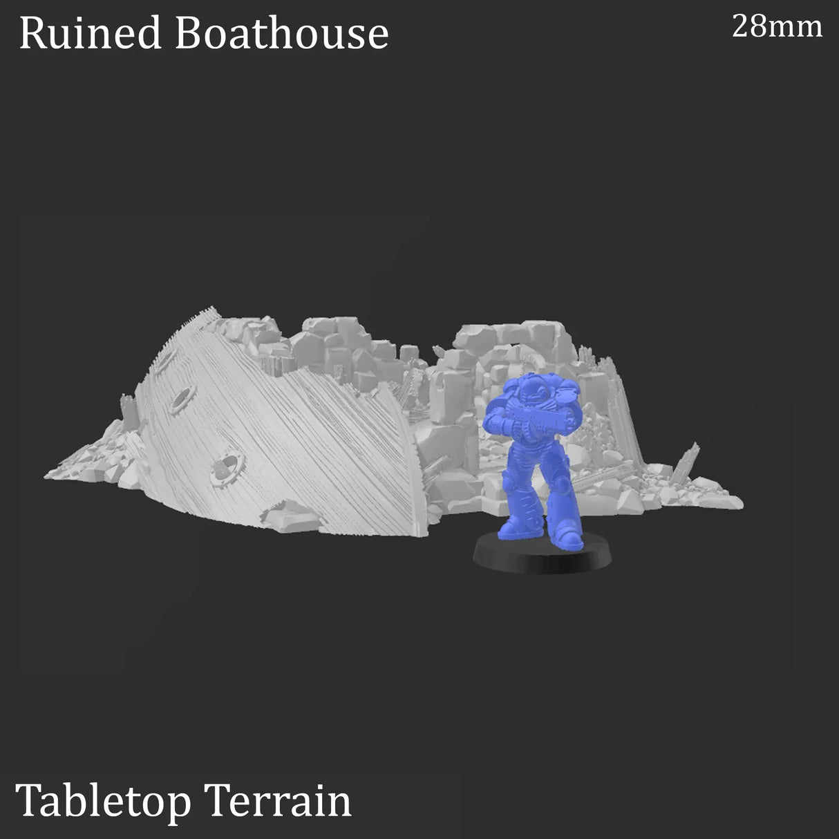 Tabletop Terrain Ruins Ruined Boathouse - Fantasy Ruins
