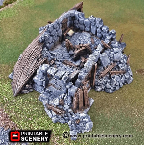 Tabletop Terrain Ruins Ruined Boathouse - Fantasy Ruins