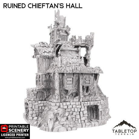 Tabletop Terrain Ruins Ruined Chieftains Hall - Hagglethorn Hollow - Fantasy Ruins