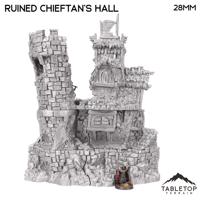 Tabletop Terrain Ruins Ruined Chieftains Hall - Hagglethorn Hollow - Fantasy Ruins