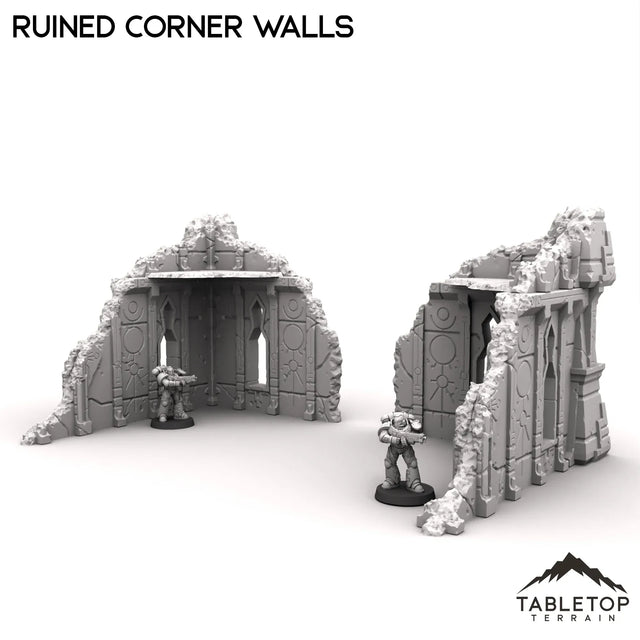 Tabletop Terrain Ruins Ruined Corner Walls