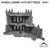 Tabletop Terrain Ruins Ruined Corner with Buttresses - Openlock