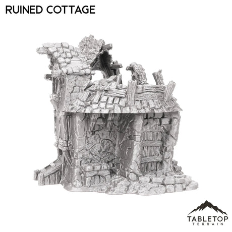Tabletop Terrain Ruins Ruined Cottage - Hagglethorn Hollow - Fantasy Ruins
