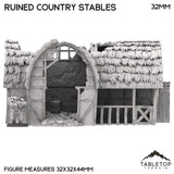 Tabletop Terrain Ruins Ruined Country Stables - Country & King - Fantasy Historical Ruins