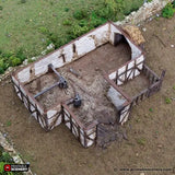 Tabletop Terrain Ruins Ruined Country Stables - Country & King - Fantasy Historical Ruins