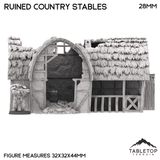 Tabletop Terrain Ruins Ruined Country Stables - Country & King - Fantasy Historical Ruins