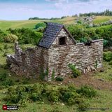 Tabletop Terrain Ruins Ruined Farm Pig Pen - Country & King - Fantasy Historical Building