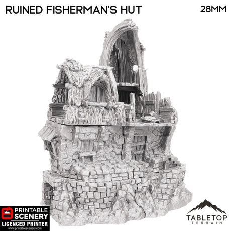 Tabletop Terrain Ruins Ruined Fisherman's Hut - Hagglethorn Hollow - Fantasy Ruins