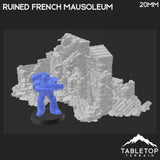 Tabletop Terrain Ruins Ruined French Mausoleum - Country & King - Fantasy Historical Ruins