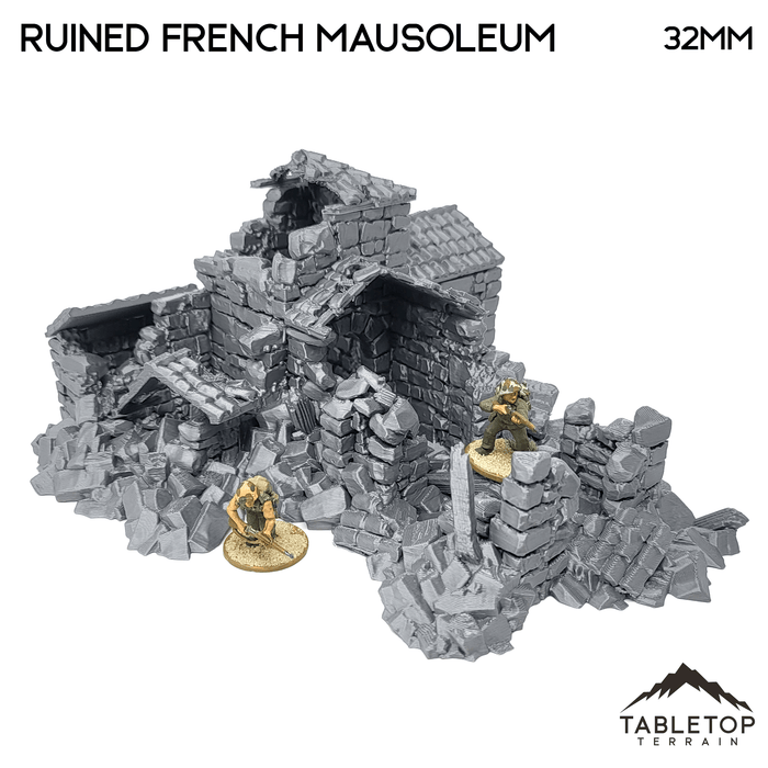 Tabletop Terrain Ruins Ruined French Mausoleum - Country & King - Fantasy Historical Ruins