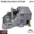 Tabletop Terrain Ruins Ruined Hollyhock Cottage - Country & King - Fantasy Historical Ruins