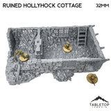 Tabletop Terrain Ruins Ruined Hollyhock Cottage - Country & King - Fantasy Historical Ruins