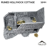 Tabletop Terrain Ruins Ruined Hollyhock Cottage - Country & King - Fantasy Historical Ruins