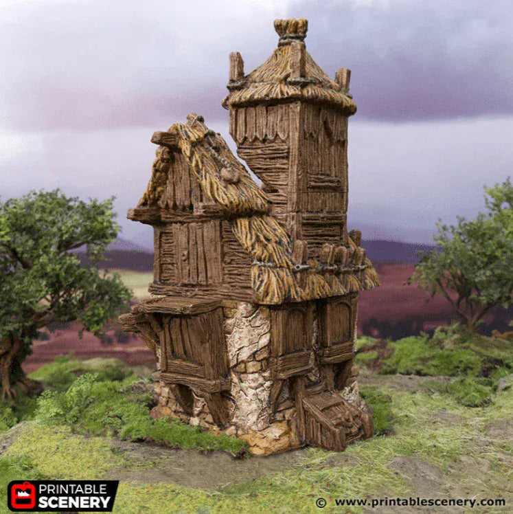 Tabletop Terrain Ruins Ruined Homestead - Hagglethorn Hollow - Fantasy Ruins