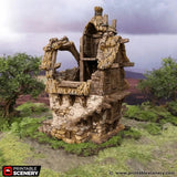 Tabletop Terrain Ruins Ruined Homestead - Hagglethorn Hollow - Fantasy Ruins