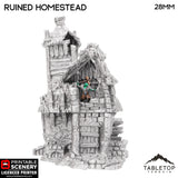Tabletop Terrain Ruins Ruined Homestead - Hagglethorn Hollow - Fantasy Ruins