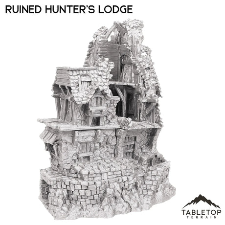 Tabletop Terrain Ruins Ruined Hunter's Lodge - Hagglethorn Hollow - Fantasy Ruins