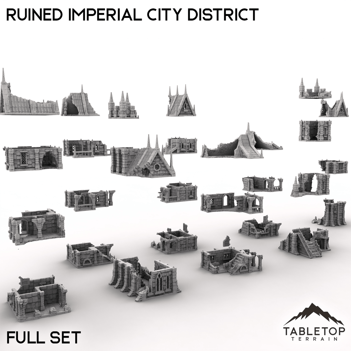 Tabletop Terrain Ruins Ruined Imperial City District