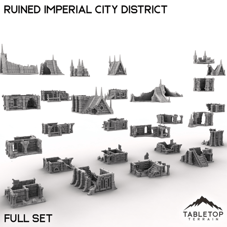 Tabletop Terrain Ruins Ruined Imperial City District