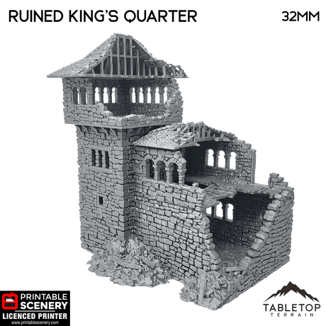 Tabletop Terrain Ruins Ruined King's Quarters - Country & King - Fantasy Historical Ruins