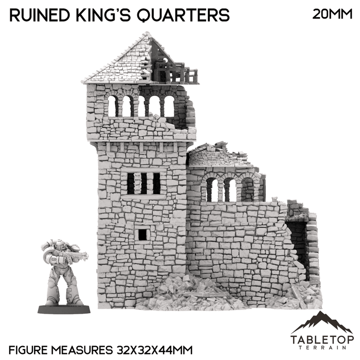 Tabletop Terrain Ruins Ruined King's Quarters - Country & King - Fantasy Historical Ruins