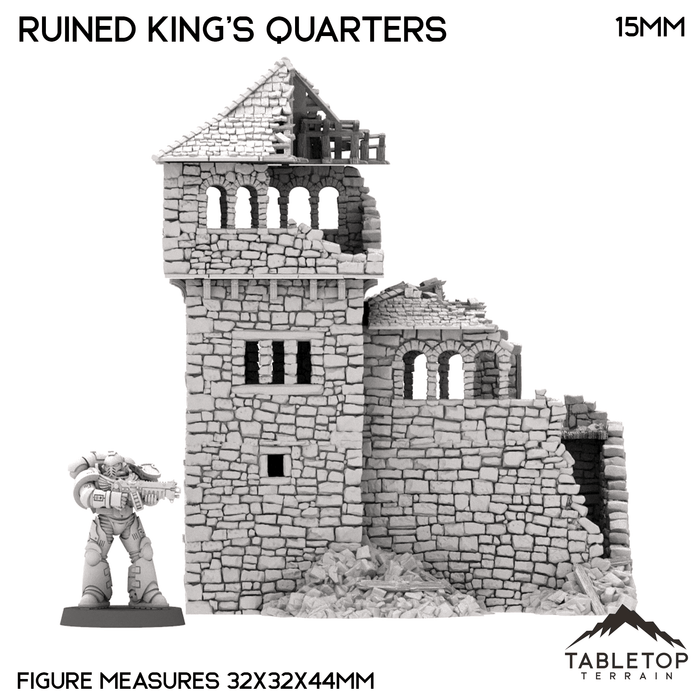 Tabletop Terrain Ruins Ruined King's Quarters - Country & King - Fantasy Historical Ruins Tabletop Terrain