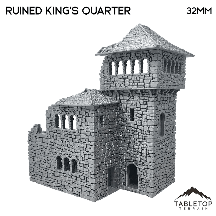 Tabletop Terrain Ruins Ruined King's Quarters - Country & King - Fantasy Historical Ruins Tabletop Terrain