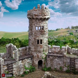 Tabletop Terrain Ruins Ruined King's Round Tower - Country & King - Fantasy Historical Ruins