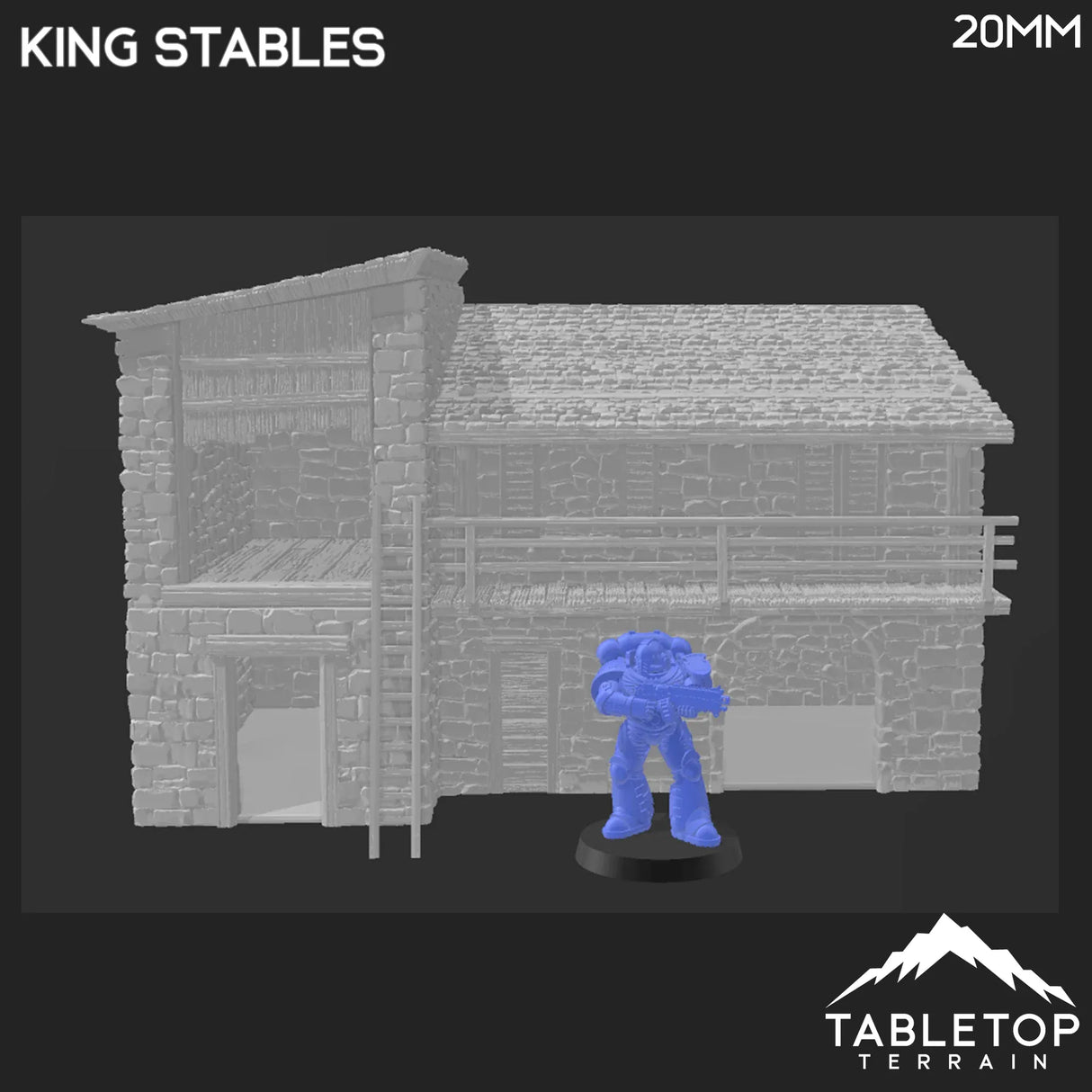 Tabletop Terrain Ruins Ruined King Stables - Country & King - Fantasy Historical Ruins