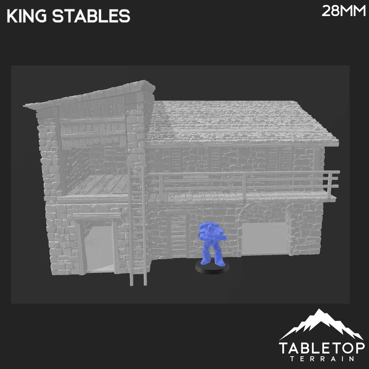 Tabletop Terrain Ruins Ruined King Stables - Country & King - Fantasy Historical Ruins