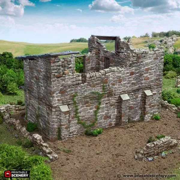 Tabletop Terrain Ruins Ruined King Stables - Country & King - Fantasy Historical Ruins