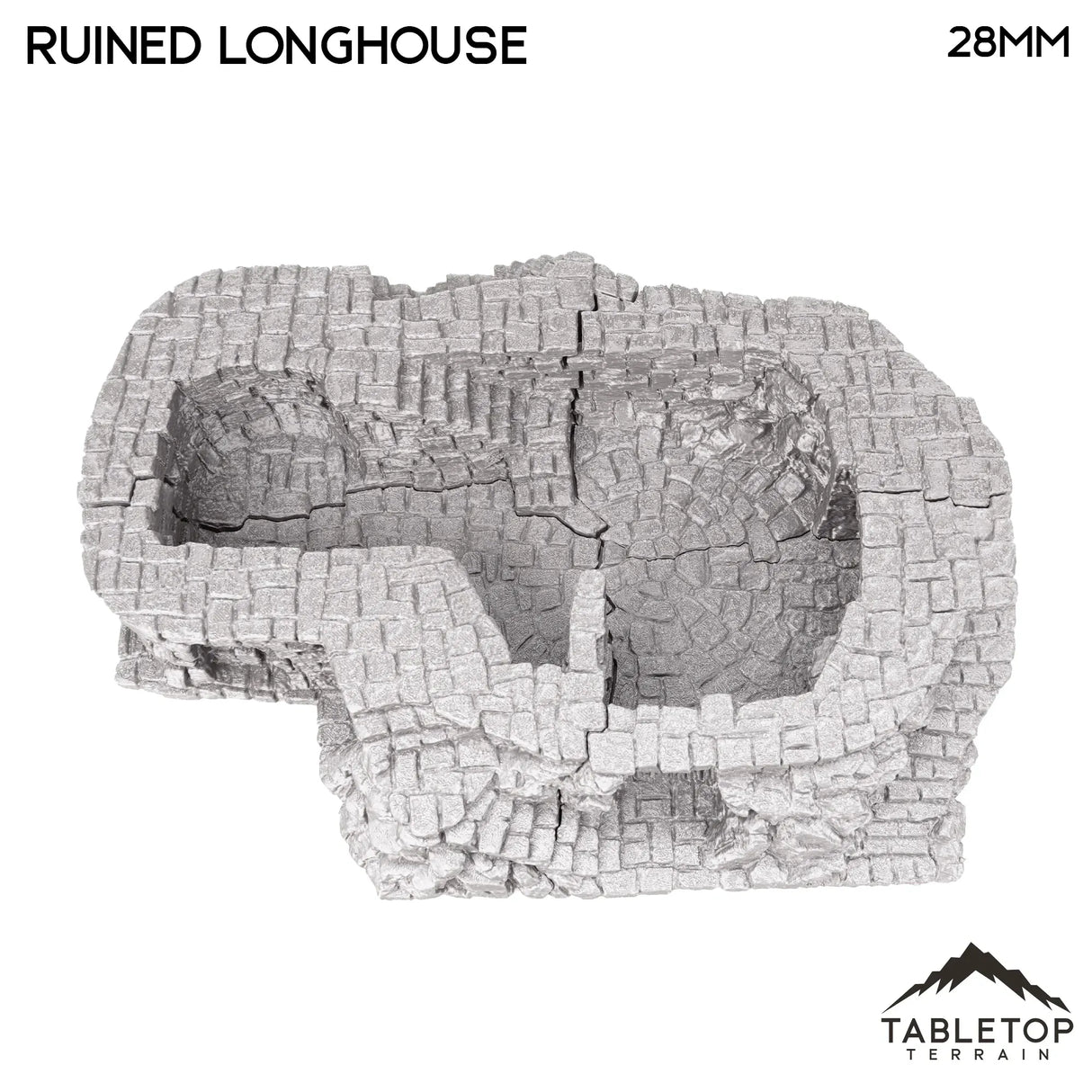 Tabletop Terrain Ruins Ruined Longhouse - Hagglethorn Hollow - Fantasy Ruins