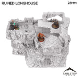 Tabletop Terrain Ruins Ruined Longhouse - Hagglethorn Hollow - Fantasy Ruins