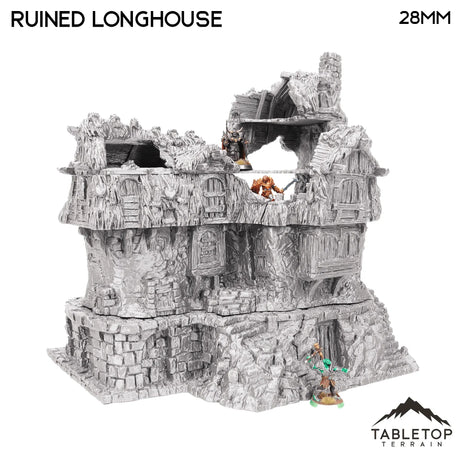 Tabletop Terrain Ruins Ruined Longhouse - Hagglethorn Hollow - Fantasy Ruins