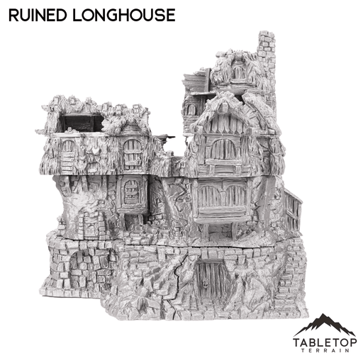 Tabletop Terrain Ruins Ruined Longhouse - Hagglethorn Hollow - Fantasy Ruins