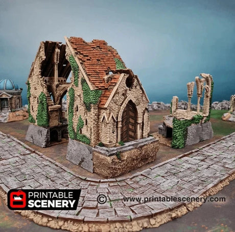Tabletop Terrain Ruins Ruined Nave and Chancel - Fantasy Ruins