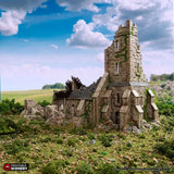 Tabletop Terrain Ruins Ruined Norman Church - Country & King - Fantasy Historical Ruins
