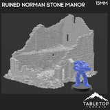 Tabletop Terrain Ruins Ruined Norman Stone Manor - Country & King - Fantasy Historical Ruins