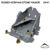 Tabletop Terrain Ruins Ruined Norman Stone Manor - Country & King - Fantasy Historical Ruins